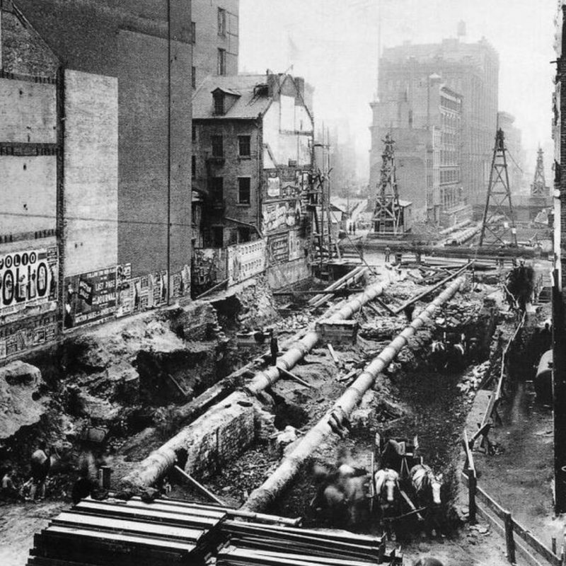 Subway costruction in Manhattan