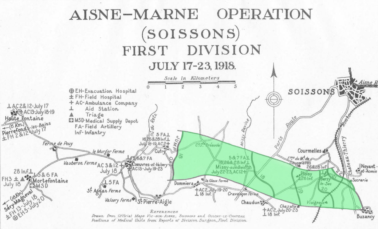 Aisne Marne Operations 1st division July 18-23 1918
