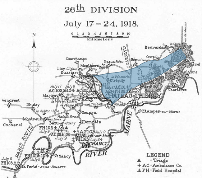 Aisne Marne Operations 26th division July 18-24 1918